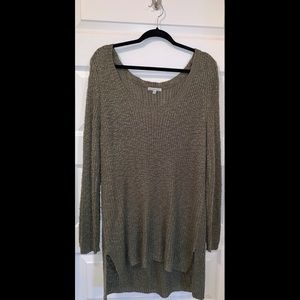 Olive Green Longline Knit Sweater Size 2x